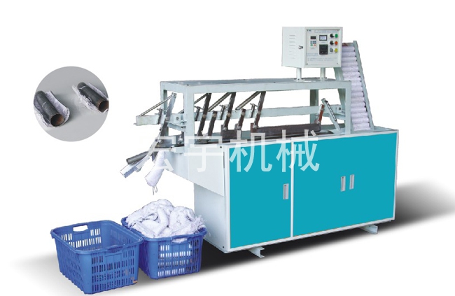 Automatic processing machine for bobbin tail of circular loom